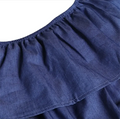 Women's Sexy Strapless Romper - Denim Wide Leg Jumpsuit with Ruffles Summer Beachwear - Lady T Fashions