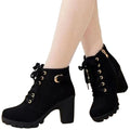 Women's Large Size Ankle Boots Autumn And Winter Cross-Strap Short Boots Gift for Christmas Birthday New Year Lady T Fashions