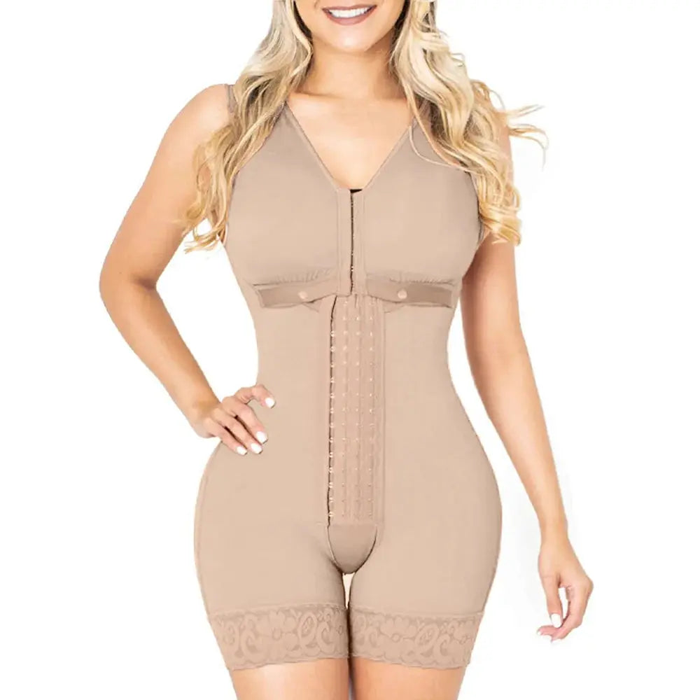 Women Shapewear Adjustable Hook and Eye Bodysuit with Bra Corset Underwear High Compression Faja Colombianas Tummy Control - Lady T Fashions
