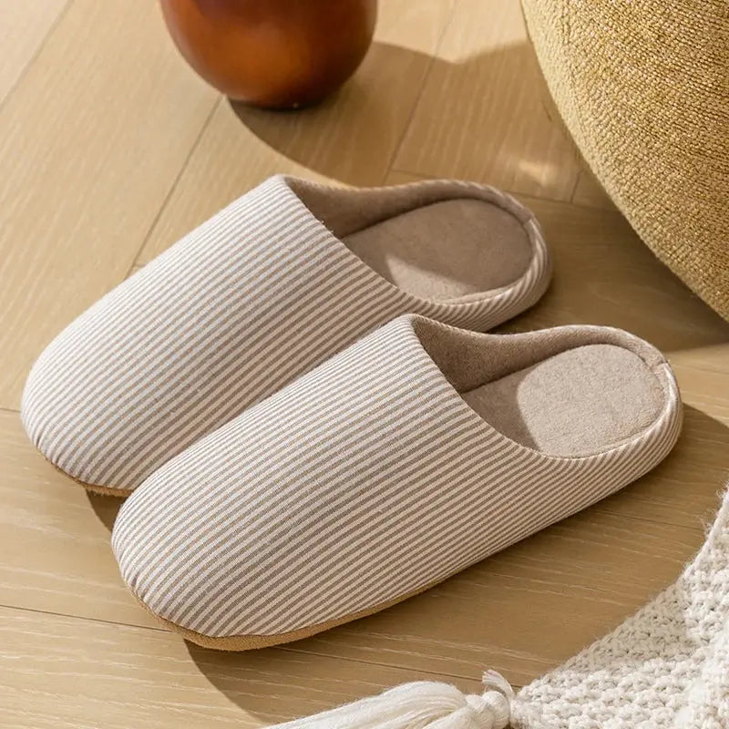 Unisex Home Slippers Soft Fur Slippers Warm Indoor Flat Slides Nonslip Couples Shoes Bedroom Light Slience Flats Autumn&Spring Lady T Fashions