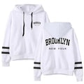 Women's Hooded Sweatshirts New Arrival Brooklyn Printed Long Sleeved Pullover Girls Autumn Winter Daily Casual Sports Hoodies - Lady T Fashions