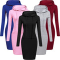 Ladies Dress Autumn Women Hooded Dresses Hoodies Women Sweatshirts Women Hoodies Dress Tops Ladies Clothing - Lady T Fashions