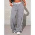 Women's Fashion Pants High Waist Webbing Loose Women's Wide Leg Pants Solid Colour Casual Female Pants Autumn Daily Wear - Lady T Fashions