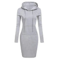 Ladies Dress Autumn Women Hooded Dresses Hoodies Women Sweatshirts Women Hoodies Dress Tops Ladies Clothing - Lady T Fashions