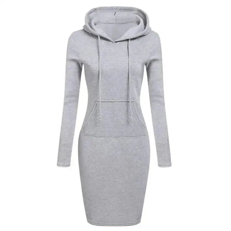 Ladies Dress Autumn Women Hooded Dresses Hoodies Women Sweatshirts Women Hoodies Dress Tops Ladies Clothing - Lady T Fashions