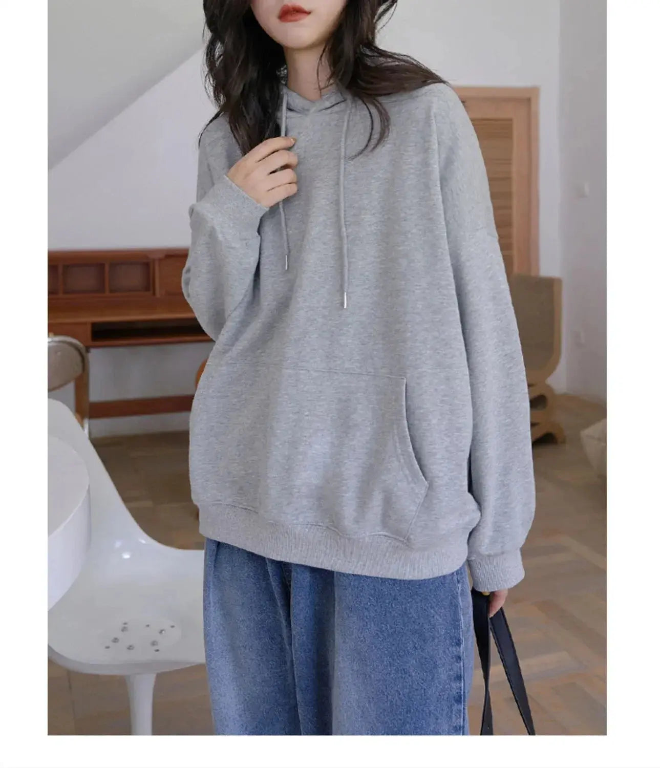 Men's Hoodies Women Pullover Spring Autumn Casual Hoodie Sweatshirts Solid Color Hoodies Oversize Grey Sweatshirt For Male - Lady T Fashions