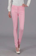 Women Dress Pants Tapered Leg  Colored Stretch Slim Jeans Skinny Trousers  Pockets  for Daily ouc073 - Lady T Fashions