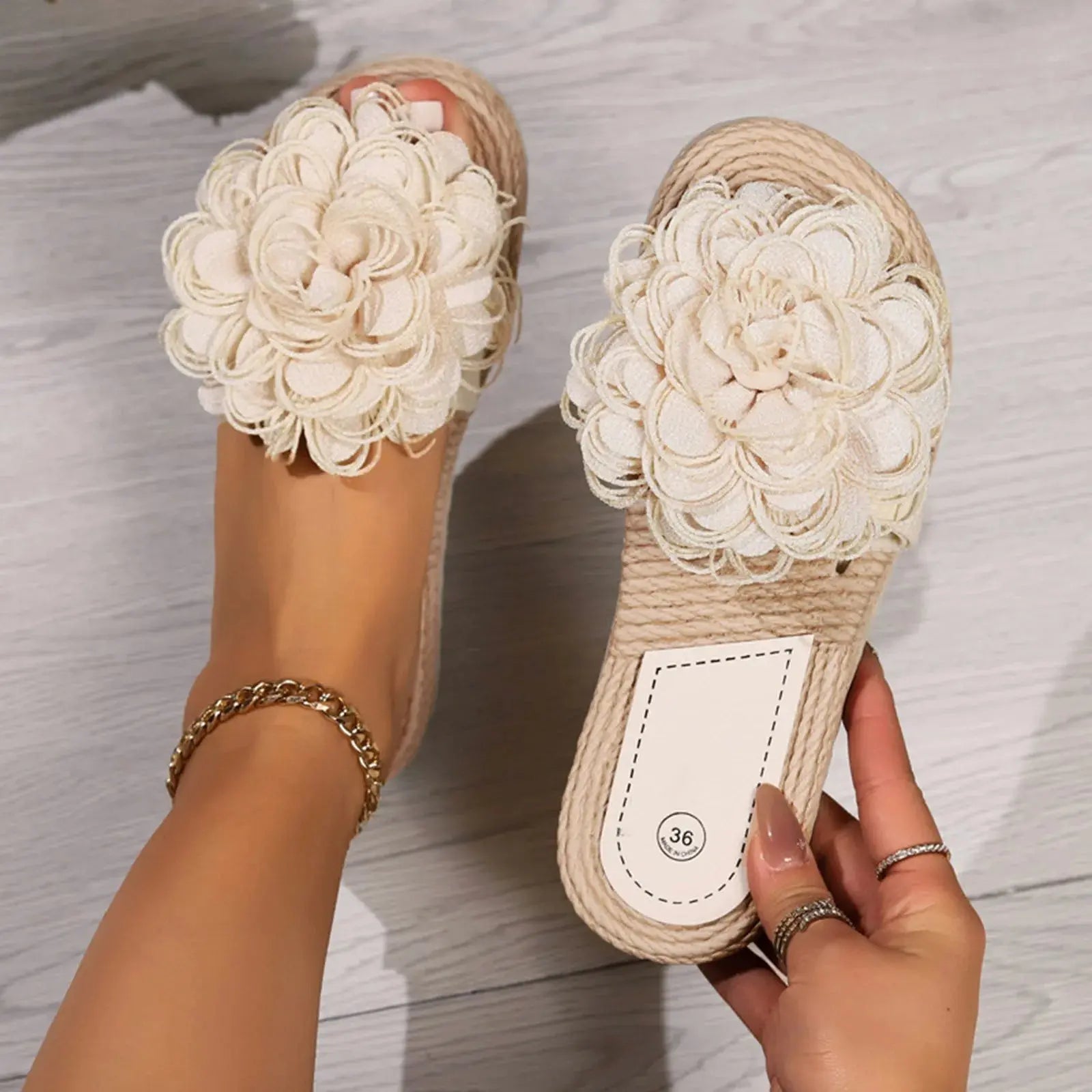 High Heel Sandals for Women Size 9 Women Shoes Comfortable Flat Slippers Fashionable Flower Sandals for Women Dressy Summer Heel - Lady T Fashions