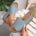 Women Wedge Slippers Summer 2025 New Fashion Slippers Open Toe Breathable Sandals Comfortable Buckle Woman Shoes Slides Women Lady T Fashions