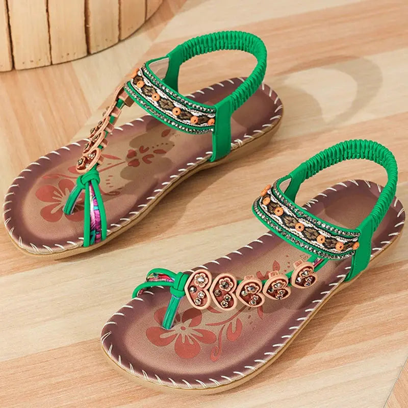 Women's Sandals Bohemia Style Sandals Summer 2025 New Shoes For Woman Flip Flops Beach Summer Shoes Women Low Heels Footwear - Lady T Fashions