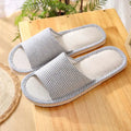 House Linen Slippers Women Floral Autumn Cute Home Indoor Non Slip Funny Sandals Cartoon Kawaii Cat Shoes Flat Flax Striped Lady T Fashions