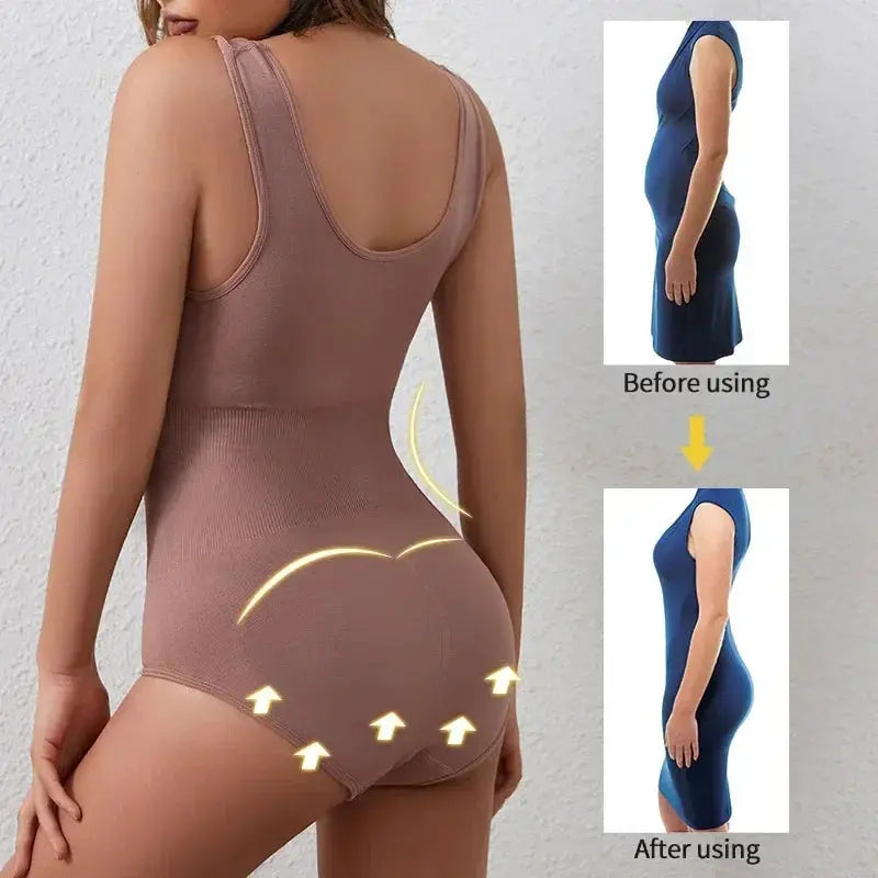Body Shapewear for Women Seamless Solid Shaping Full Bodysuit Crew Neck Tummy Control Slimming Body Shaper Underwear & Shapewear - Lady T Fashions