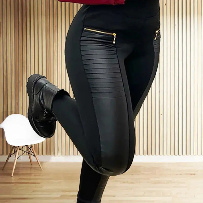 Women Long Pants Sexy Sheah Pencil Pant Slim Streetwear High Waist Zipper Mom Casual Streetwear Elegant Splice Y2k Capris 2025 Lady T Fashions