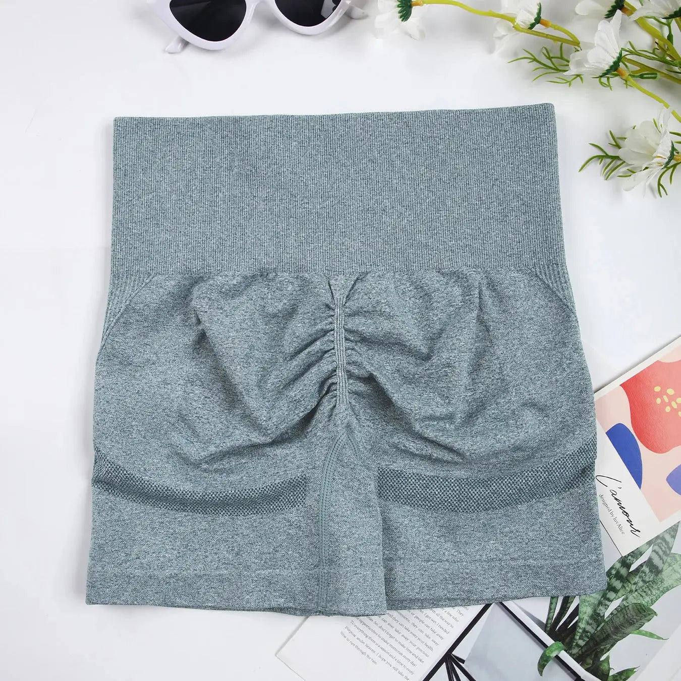 Women Fitness Shorts High Waist Workout Hip Lifting Leisure Shorts Leggings Yoga Gym Running Short Pants Sportswear - Lady T Fashions