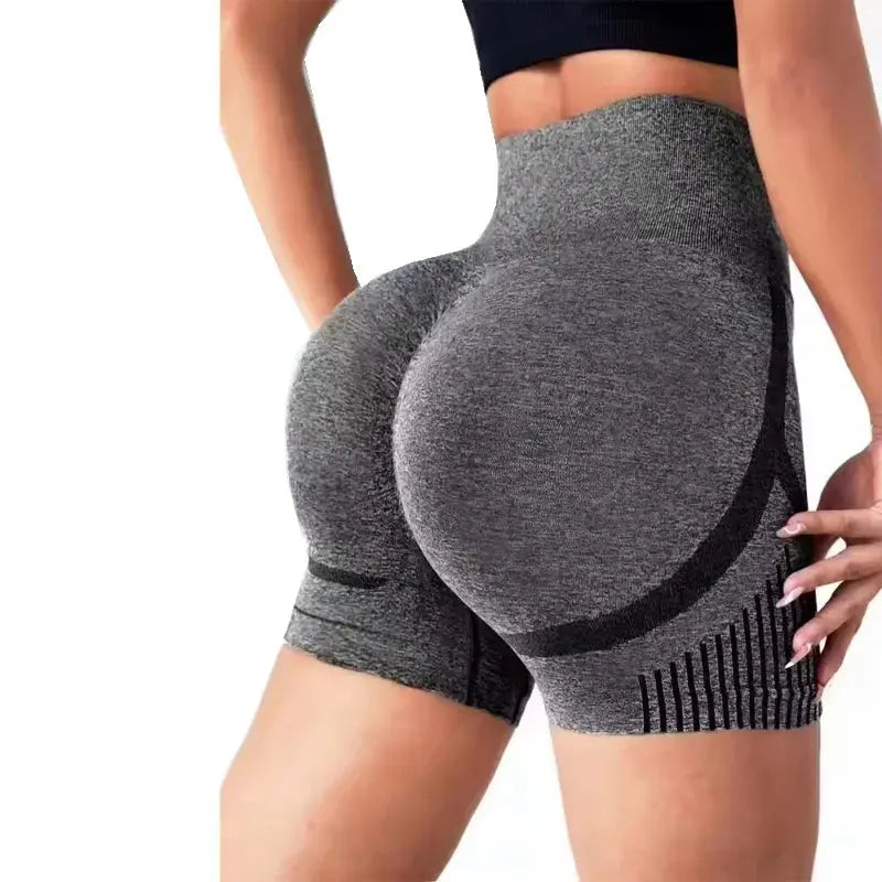 Women Yoga Shorts High Waist Workout Shorts Fitness Yoga Lift Butt Fitness Ladies Yoga Gym Running Short Pants Sportswear - Lady T Fashions