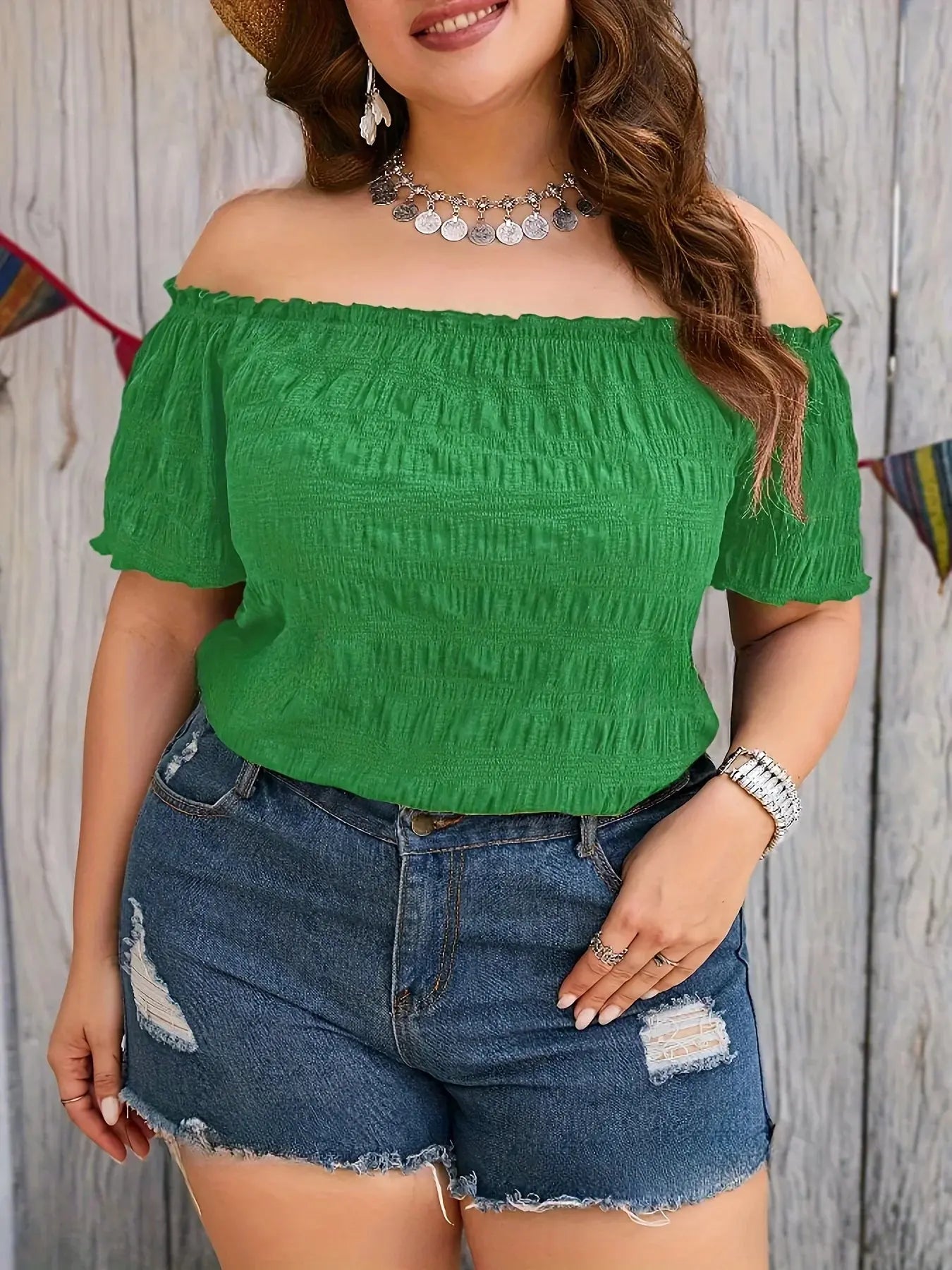 Plus Size Summer Women Elegant Off The Shoulder Dress Casual Fashion Solid Tops Office Lady Loose Curve Clothing - Lady T Fashions