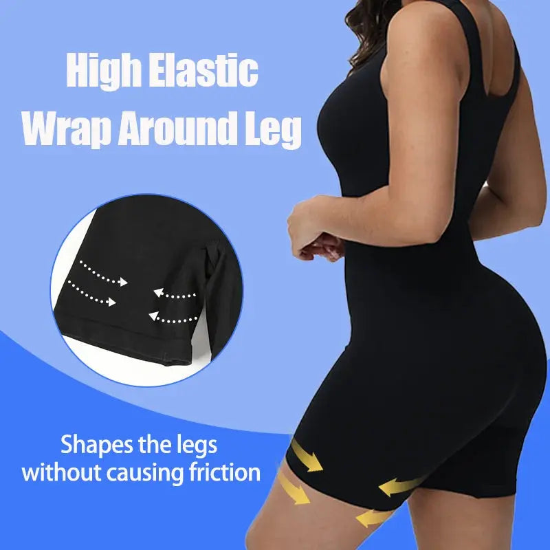 Compression Shapewear for Women Wide Shoulder Full Body Shaper Waist Trainer Tummy Control Underwear Hip Enhancer Sexy Bodysuit - Lady T Fashions