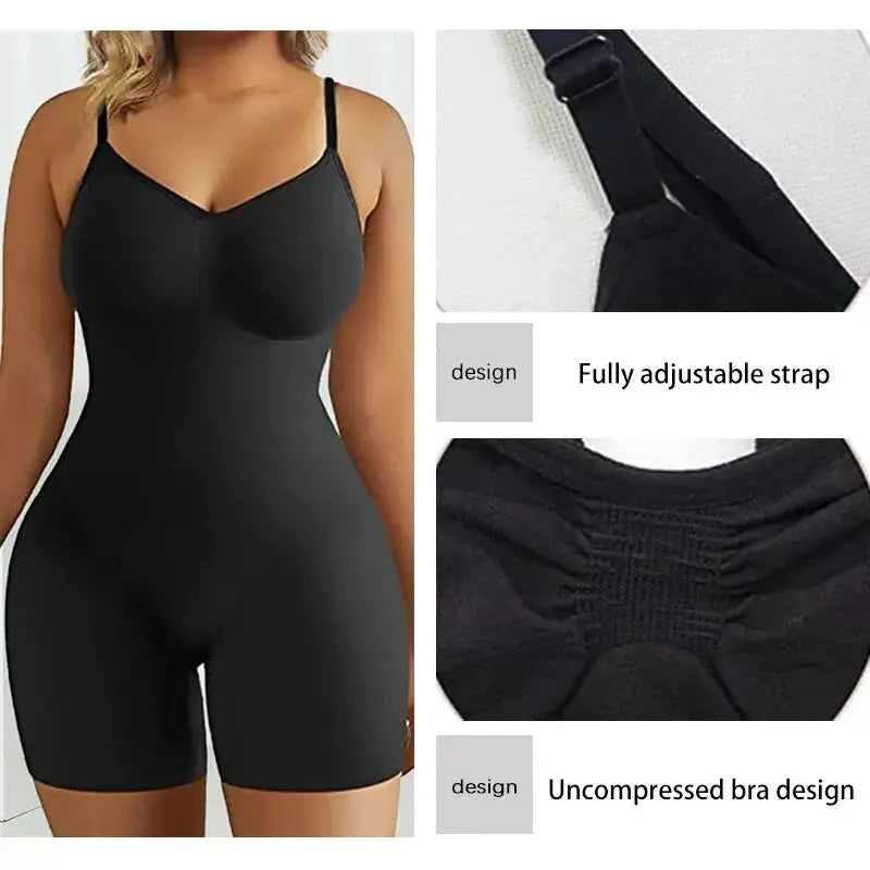 Bodysuit for Women Tummy Control Shapewear Seamless High Waist Flat Belly Belt Stretch Shapewear Body Shaper - Lady T Fashions
