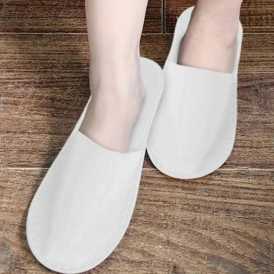 Spa Slippers 10 Pairs of Brushed Plush Closed-toe Disposable Slippers for Men and Women Suitable for Families Guest Hotel Tra Lady T Fashions