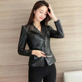 Women Jackets Spring Autumn New Faux Leather Jacket Womens Casual Slim Waterproof Windproof Basic Coats Short Female Jacket - Lady T Fashions