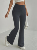 Women's Plain High Waist Flare Leg Pants, Casual Comfy Bell Bottom Trousers for Daily wear, Ladies Tight Flared Pants Lady T Fashions