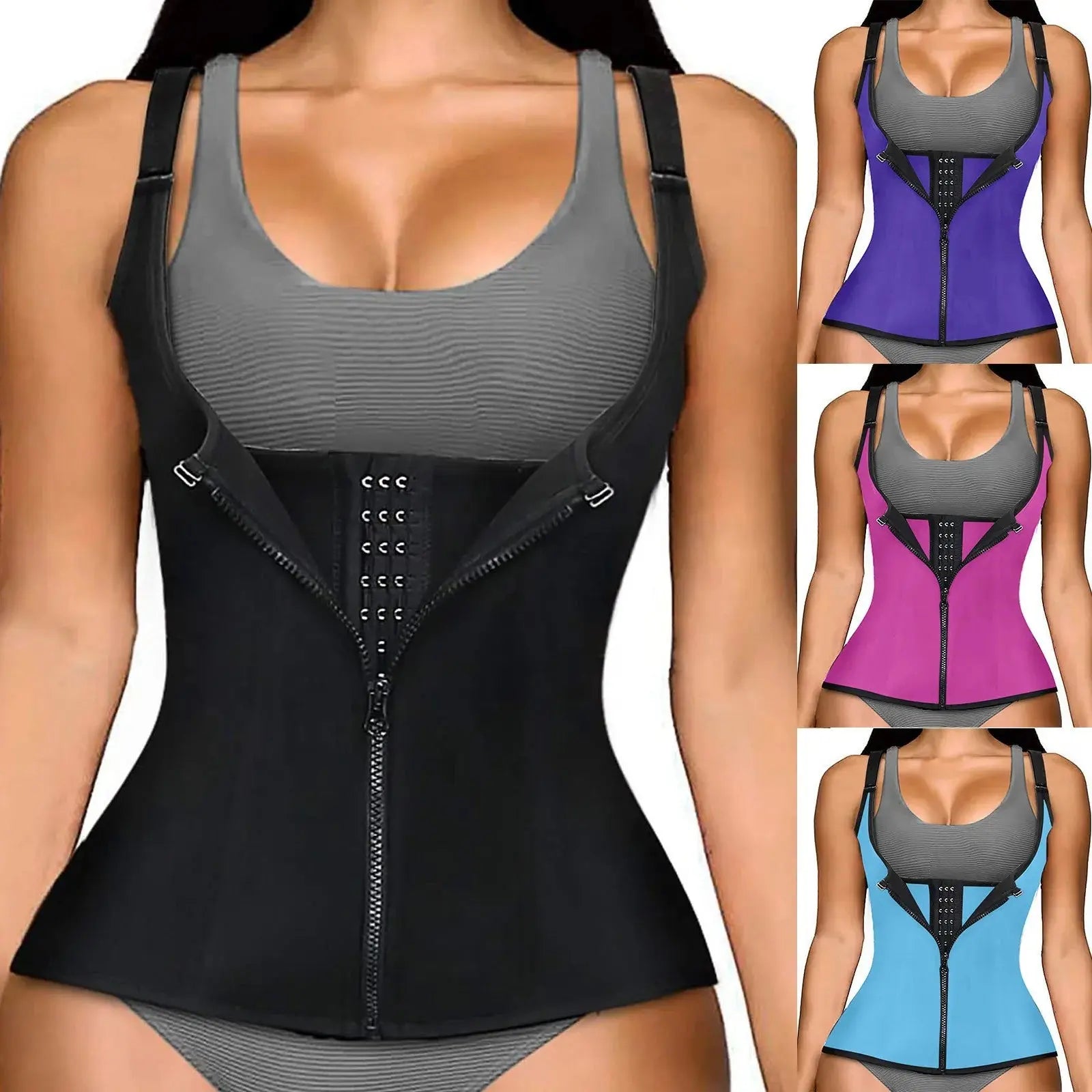 Shapewear Reducing And Shaping Girdles For Women Waist Trainer Sleeveless Bodysuit Basic Thong Slim Fit Sweatwicking Shapewear - Lady T Fashions