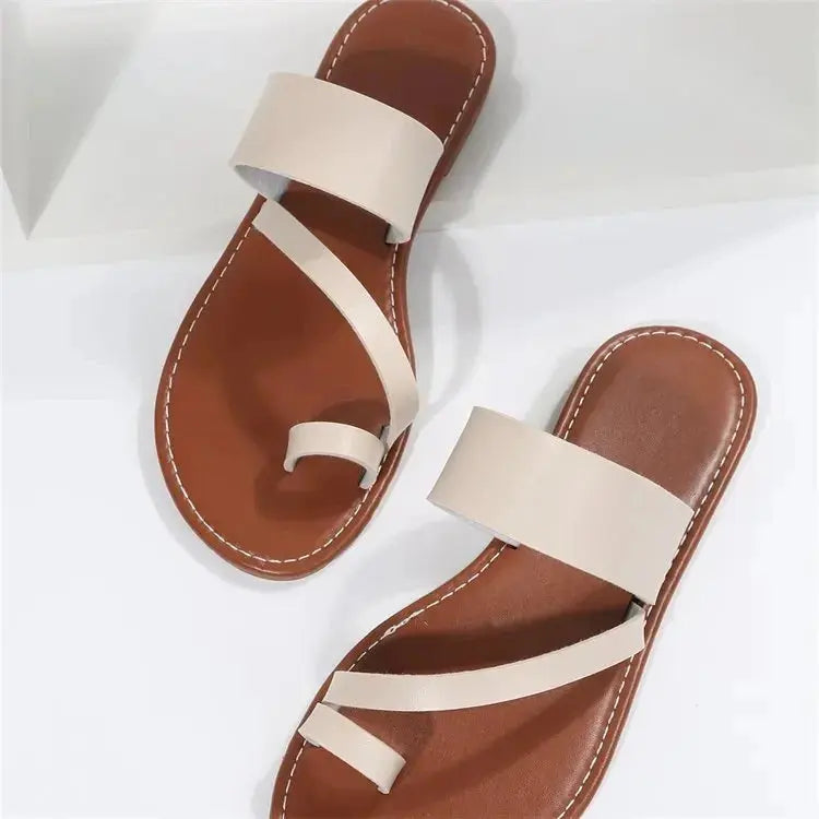 Women Minimalist Thong Sandals 2024 New Fashion Flat Sandals Summer Outdoor Beach Vacation Leisure Woman Shoes - Lady T Fashions