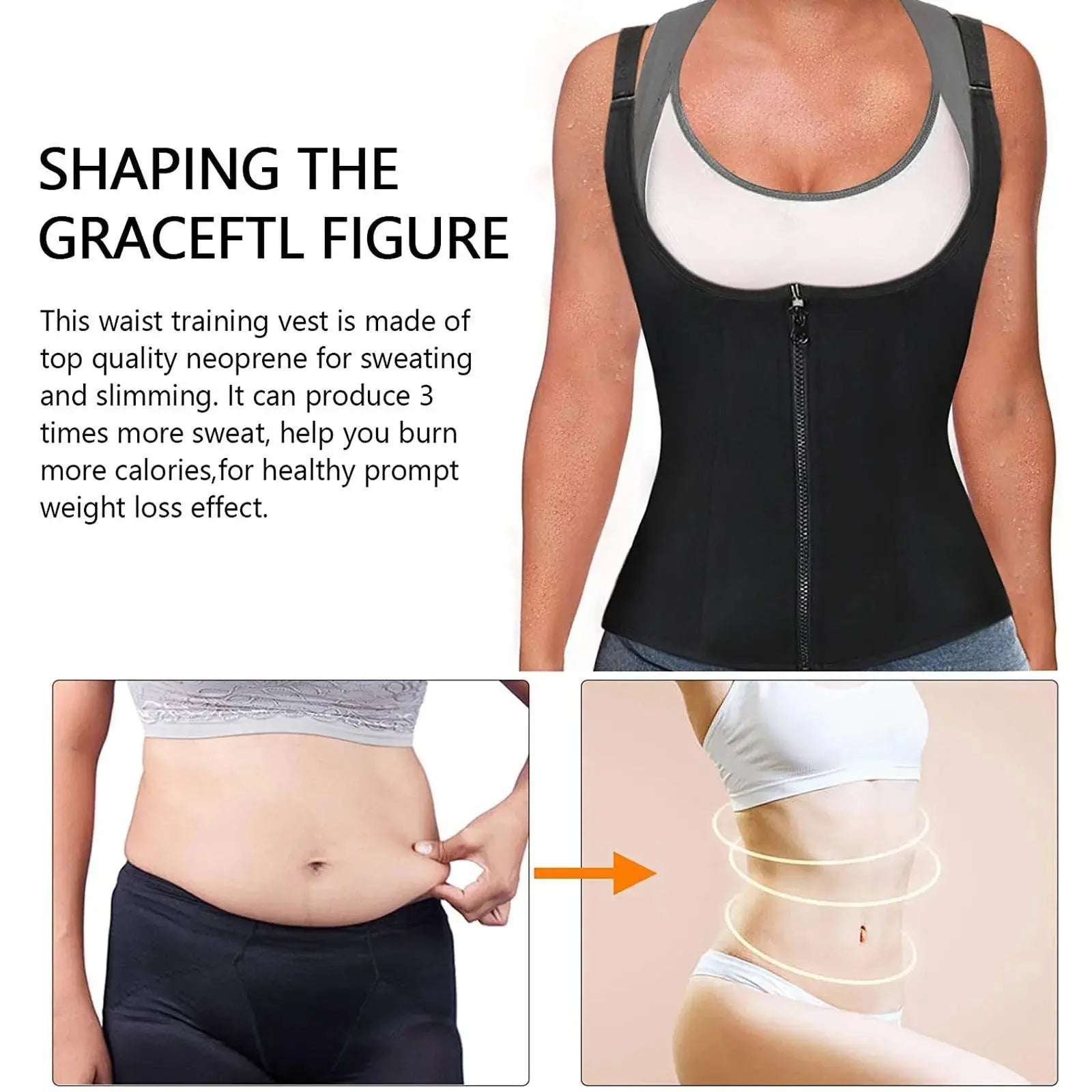 Shapewear Reducing And Shaping Girdles For Women Waist Trainer Sleeveless Bodysuit Basic Thong Slim Fit Sweatwicking Shapewear - Lady T Fashions