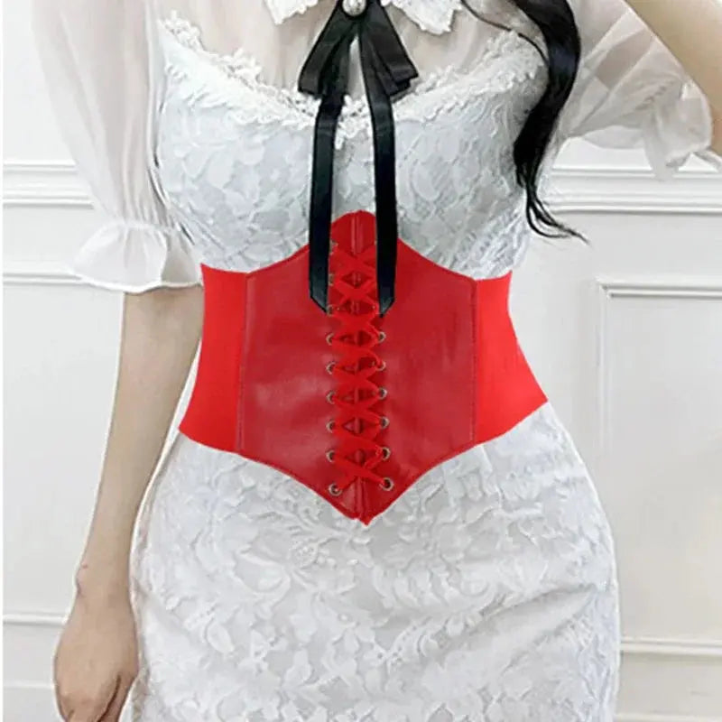 Women's Corset Body Shapewear Sexy Wide Leather Belt Cummerbunds Strap Belts for Women High Waist Slimming Corsets and Bustiers - Lady T Fashions