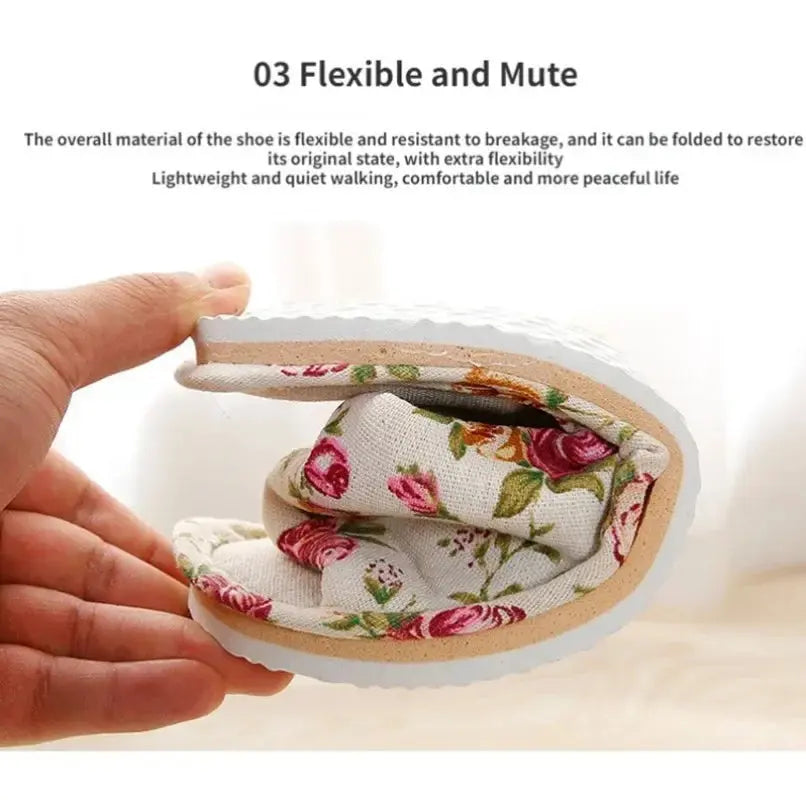 House Linen Slippers Women Floral Autumn Cute Home Indoor Non Slip Funny Sandals Cartoon Kawaii Cat Shoes Flat Flax Striped Lady T Fashions