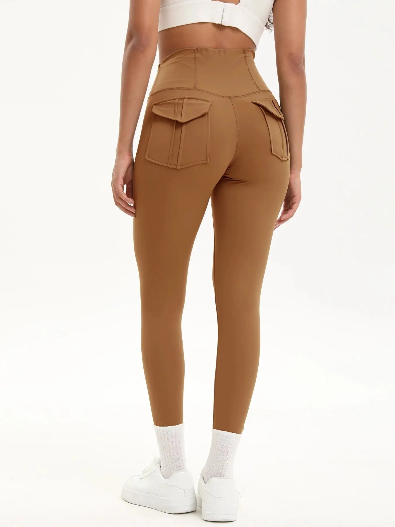 Women Yoga Legging trousers with pocket High Waist Fitness pants Cargo style Cycling Workout Gym Pants Breathable sports pants - Lady T Fashions