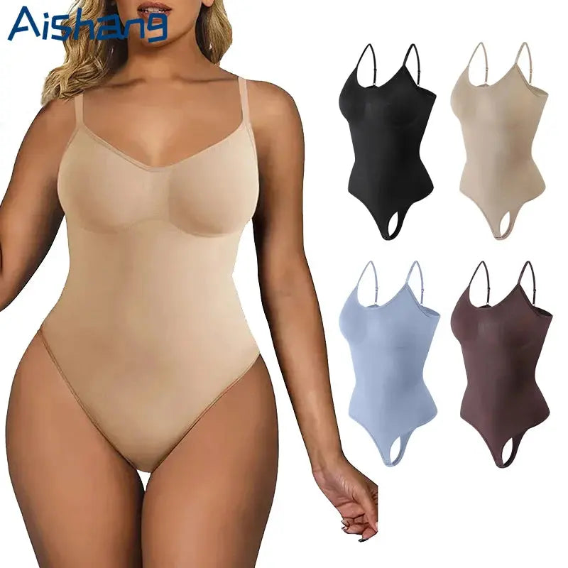 Shapewear Bodysuit Thong Fajas Colombianas Body Shaper Women Seamless Tummy Control Slimming Sheath Flat Belly for Underwear - Lady T Fashions
