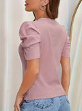 Women's Large Knitted Casual Solid Color Shirt - Lady T Fashions