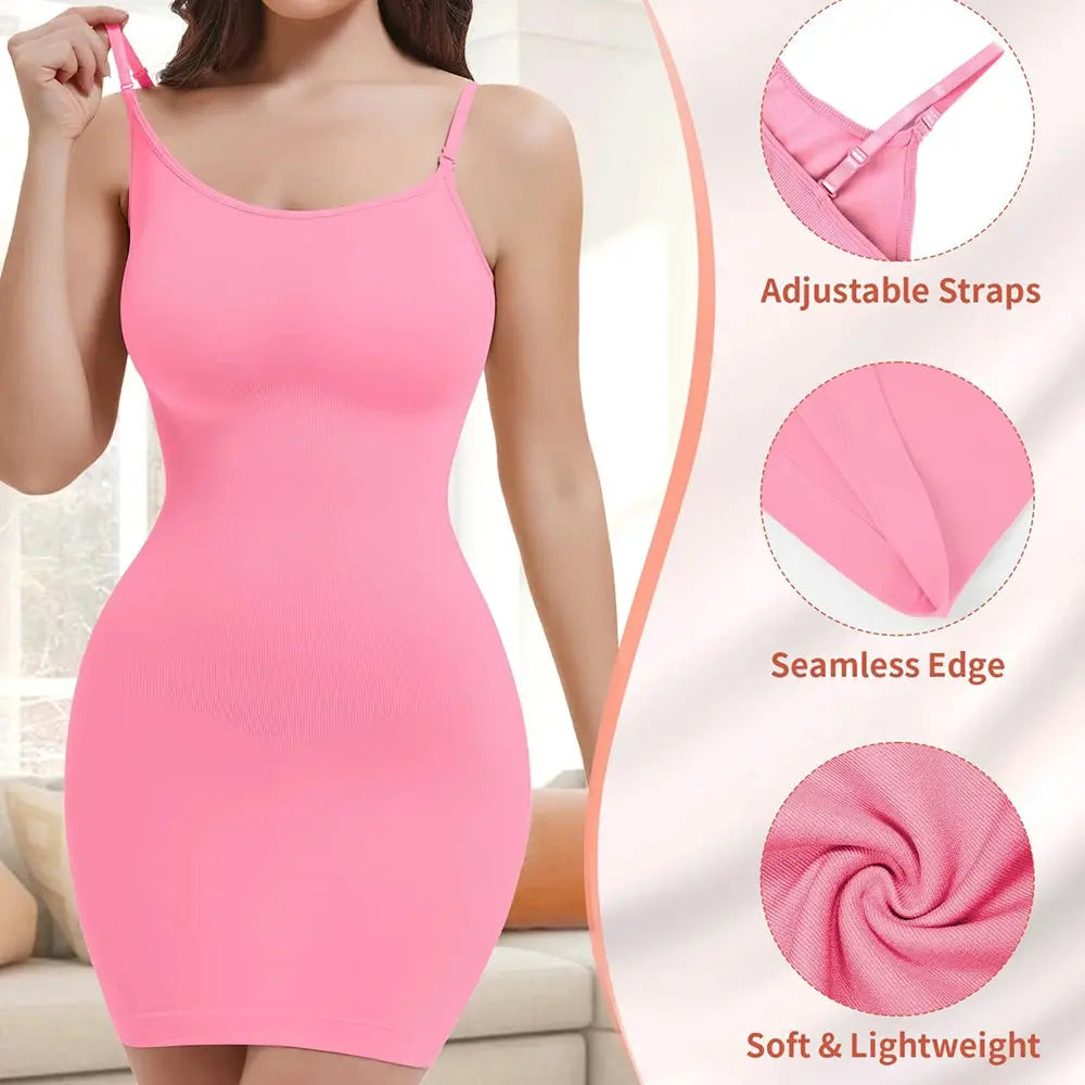 Womens Shapewear Dresses New Tummy Control Body Shaper Slimming Waist Butt Lifter Bodysuits Camisole Dresses Lady Underwear - Lady T Fashions