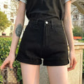 Shorts Women Black Gray Denim Shorts For Women Summer High Waist  Loose Ropa Mujer - Lady T Fashions