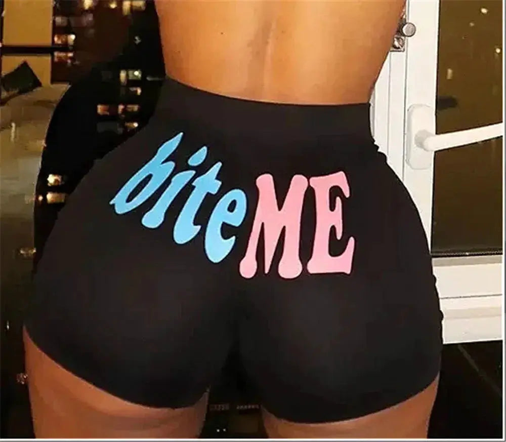 Women Hot Sale Printed Shorts Summer Casual High Waist Motorcycle Shorts Sports Fitness Shorts Dropshipping - Lady T Fashions