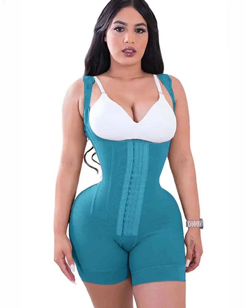 Women's  A Comfy Shaping Jumpsuit Flatten Abdomen Waist and Hips Zip Front Closure Shapewear Firm Tummy Compression Butt Lifter - Lady T Fashions