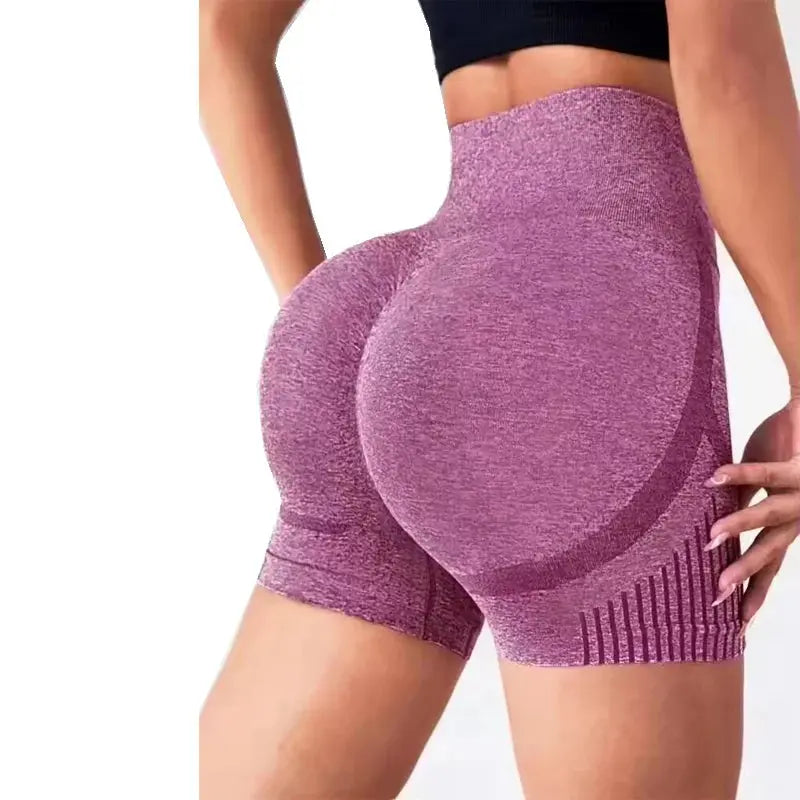 Women Yoga Shorts High Waist Workout Shorts Fitness Yoga Lift Butt Fitness Ladies Yoga Gym Running Short Pants Sportswear - Lady T Fashions