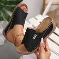 Women Wedge Slippers Summer 2025 New Fashion Slippers Open Toe Breathable Sandals Comfortable Buckle Woman Shoes Slides Women Lady T Fashions