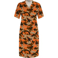 V-Neck Camo Print Women's Loose Maxi Dress 2025 New Arrival Summer Casual Dress XL-6XL - Lady T Fashions
