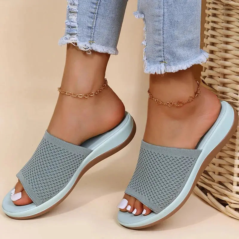 Fashion Women Summer Sandals Shoes Wedge Sandals Ladies Soft Slip On Women's Sandals Elegant Sandalias Mujer Female Footwear - Lady T Fashions