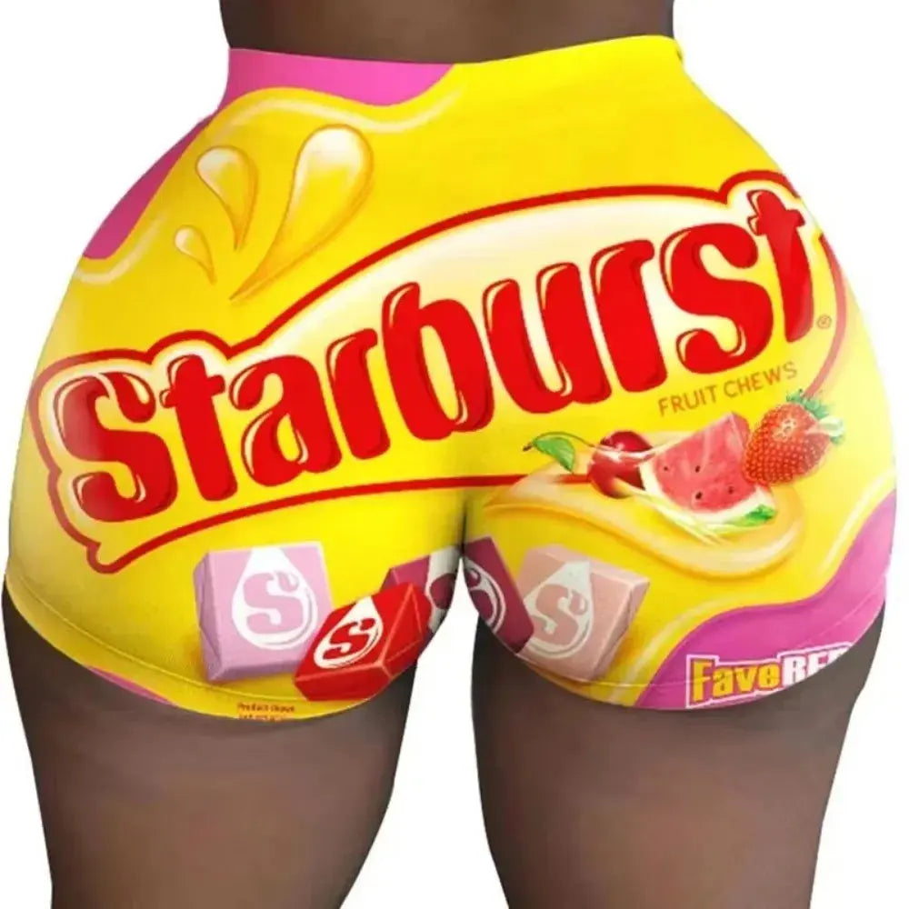 Women Hot Sale Printed Shorts Summer Casual High Waist Motorcycle Shorts Sports Fitness Shorts Dropshipping - Lady T Fashions
