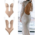 Women Shapers Underwear Backless Bodysuit Shapewear M L XL Deep V-Neck Body U Plunge Clear Strap Padded Push Up Corset - Lady T Fashions