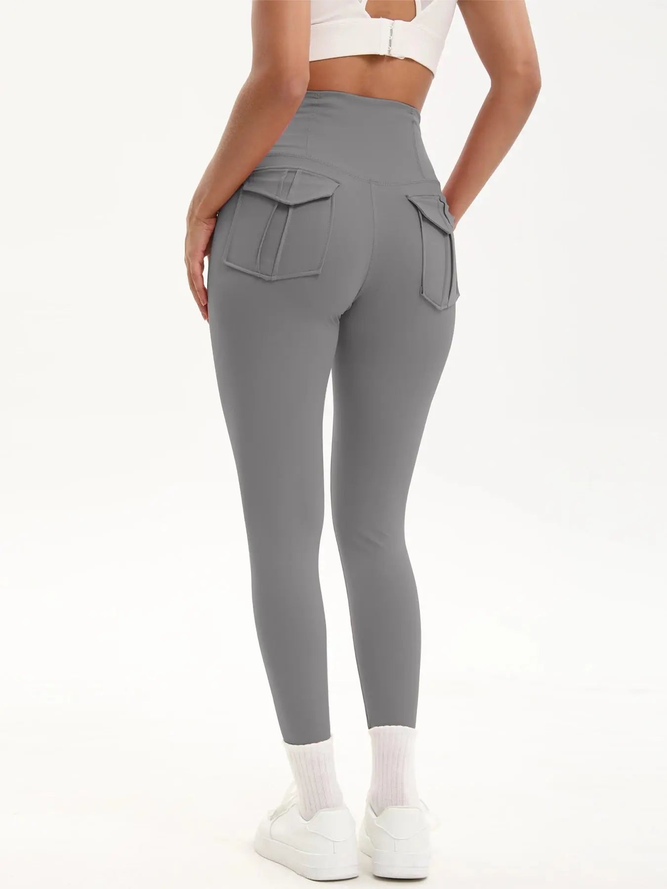 Women Yoga Legging trousers with pocket High Waist Fitness pants Cargo style Cycling Workout Gym Pants Breathable sports pants - Lady T Fashions