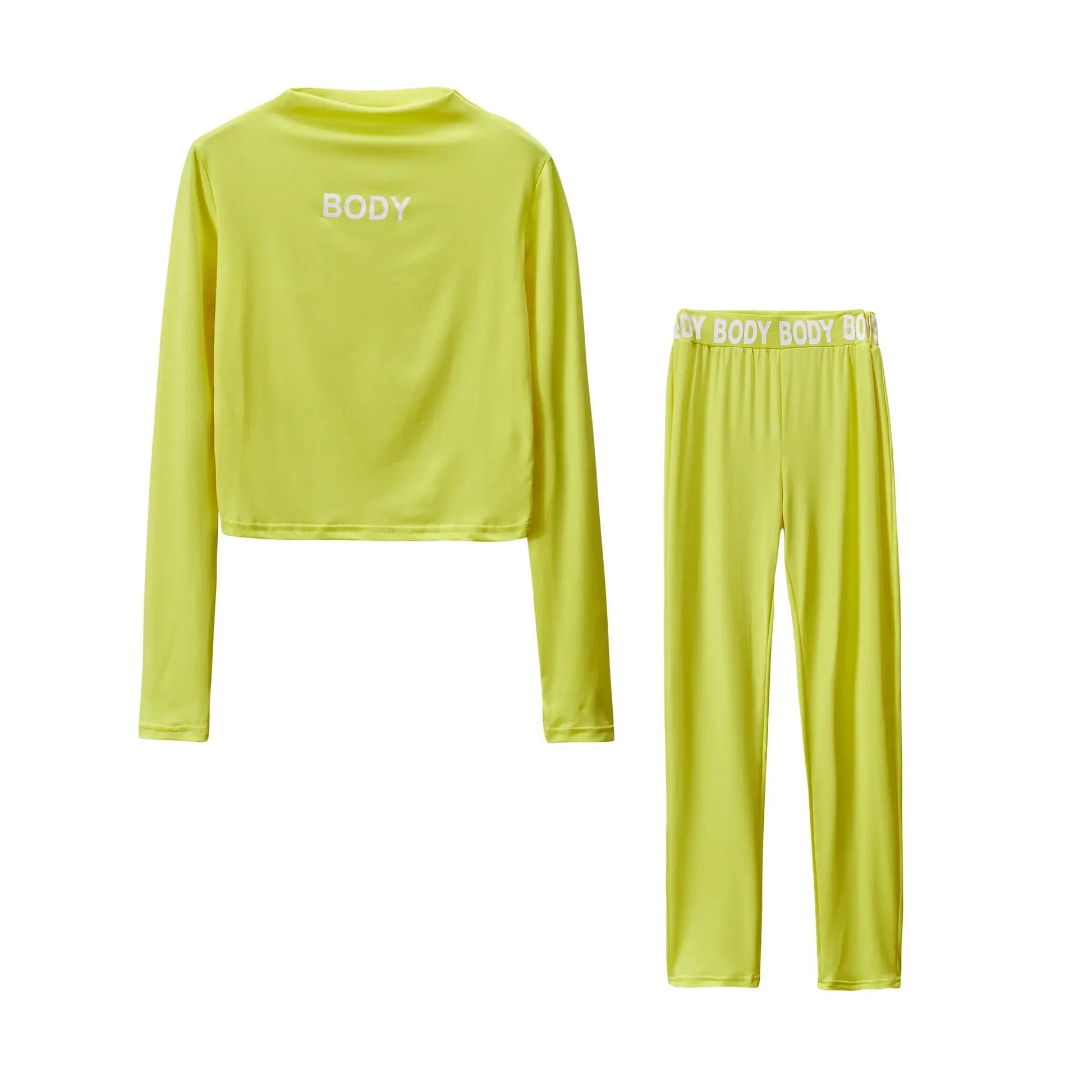 European and N Women's Clothing Hot Cross-border Trade Autumn and Winter Sexy Solid Color Tight Long-sleeved Suit - Lady T Fashions