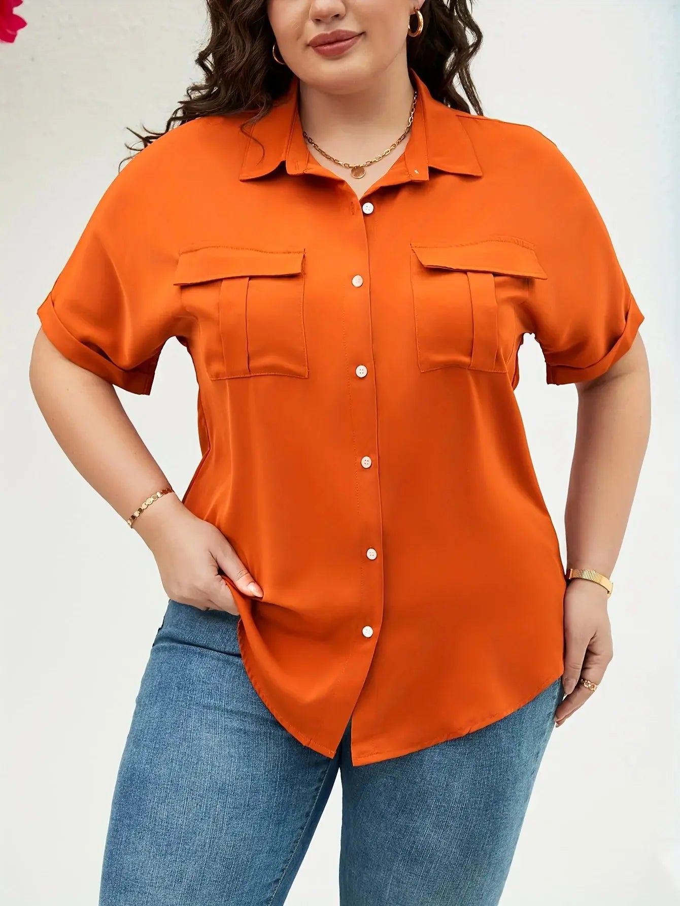 Women's Plus Size Shirt Summer Chic Elegant Shirt For Chubby Women's Fashion Shirt - Lady T Fashions