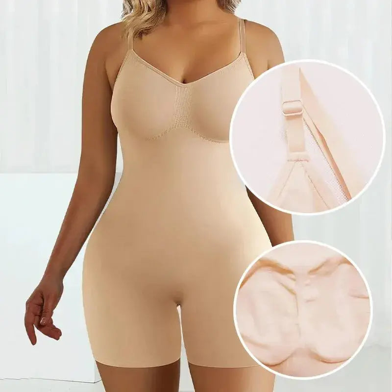 Bodysuit for Women Tummy Control Shapewear Seamless High Waist Flat Belly Belt Stretch Shapewear Body Shaper - Lady T Fashions