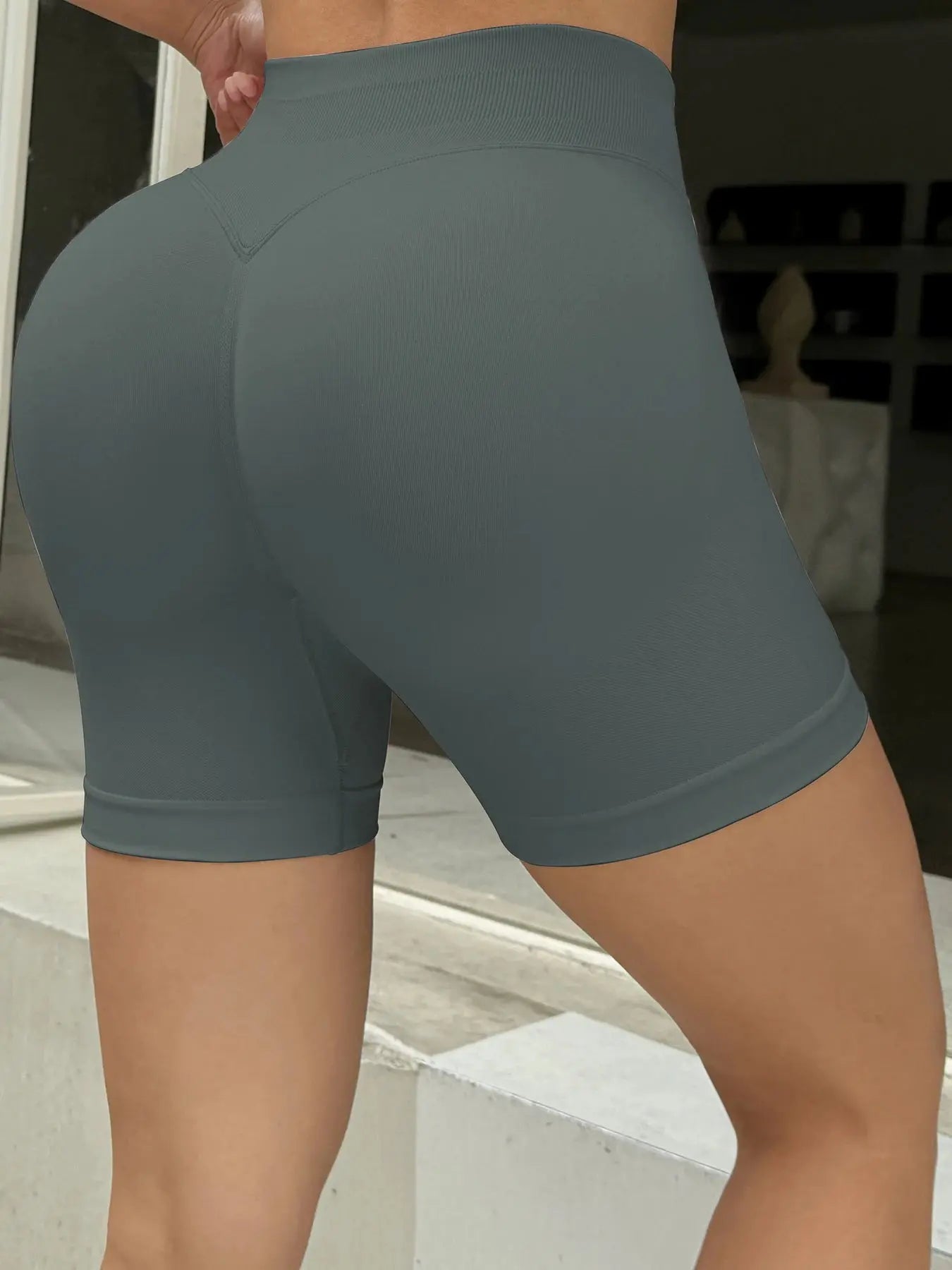 Women Seamless Sports Shorts Leggings Gym Bike Quick Drying Yoga Breathable Stretchy Streetwear Cycling Yoga Shorts - Lady T Fashions