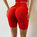 Women Sport Shorts Sexy High Waist Tight Shorts Gym Workout Seamless Hip Short Leggings for Women Summer Cycling Black Shorts - Lady T Fashions