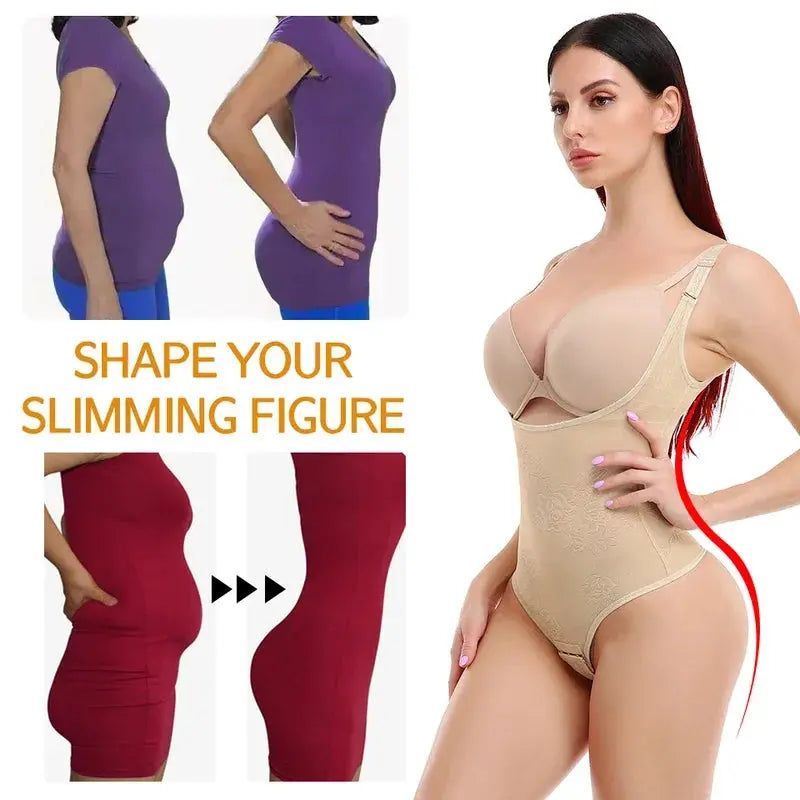 Women Shapewear Bodysuit New Tummy Control Shapewear Waist Trainer Thong Body Shaper Colombian Fajas Slimming Underwear - Lady T Fashions